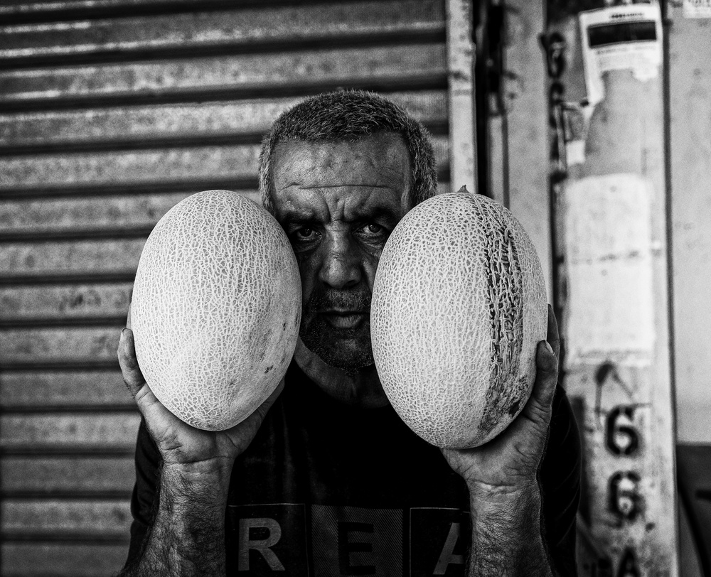 Melonenverkäufer von Yuri Shepelev